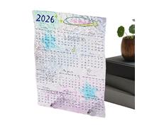 Calendrier 2026 | Planificateur d'art en acrylique transparent | Calendrier de bureau de 12 mois | Pour la maison, l'école, la chambre, les études, la planification, la décoration, l'organisation