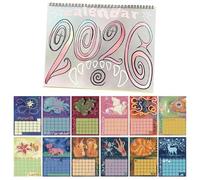 Calendrier 2026 | Planificateur esthétique - Calendrier mural décoratif pour le Nouvel An, pour maison, lieu de travail, appartement, maison, chambre, salon, école, crèche, magasin