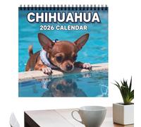 Calendrier 2026 | Planificateur familial de 12 mois sur le thème des chiens | Organiseur mural type calendrier - Pour une utilisation dans la chambre, l'hôtel, la salle de classe, la chambre, l'école
