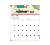 Calendrier 2026,Planificateur Mural De 12 Mois - Outil De Planification Quotidienne | Pour Maison École Bureau Classe Enseignants Adultes Femmes Hommes Travail Étude Préparation Repas