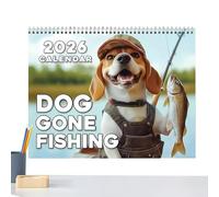 Calendrier 2026 | Planificateur mural sur 12 mois en forme de chiot mignon | Décoration d'intérieur amusante pour planification des repas, vacances, anniversaire, tableau d'affichage quotidien, salle