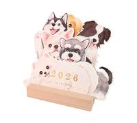 Calendrier 2026 Pour Chiens | Planificateur avec Espace d'Écriture Double Face - 12 Cartes de Chiots Design pour Calendrier Amusant - Pour et Adultes et Famille et Bureau et Travail et École