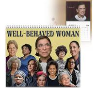 Calendrier 2026 pour femmes bien comportées, calendrier féministe 2026, 27,9 x 21,6 cm, calendrier mural d'autonomisation féministe, célébrant les droits et l'autonomisation des femmes, cadeau