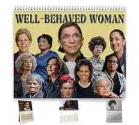 Calendrier 2026 pour femmes bien comportées - Calendrier mural féministe 2026 - Planificateur mensuel inspirant pour l'autonomisation des femmes - Cadeau de motivation pour femme