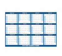 Calendrier 2026 résistant aux déchirures pour l'apprentissage des langues - Design mural moderne avec matériaux sûrs - Systèmes de suspension rapide - Calendrier quotidien pour la maison