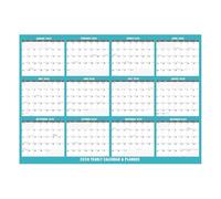 Calendrier 2026 résistant aux déchirures pour l'apprentissage des langues - Design mural moderne avec matériaux sûrs - Systèmes de suspension rapide - Calendrier quotidien pour la maison