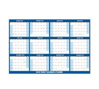 Calendrier 2026 résistant aux déchirures pour l'apprentissage des langues - Design mural moderne avec matériaux sûrs - Systèmes de suspension rapide - Calendrier quotidien pour la maison
