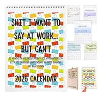 Calendrier 2026 « Shit I Want to Say at Work but Can't » - Calendrier humoristique de bureau avec citations sarcastiques, cadeau amusant pour collègues, patrons et amis, 12 mois de bureau et