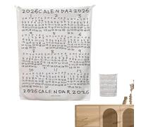 Calendrier 2026 - Style d'esquisse au crayon dessiné à la main, mini planificateur mural mensuel, mise en page visuelle artistique, tableau de suivi des dates organisé pour l'école, les voyages, le