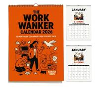 Calendrier 2026 The Work Wanker, 12 mois de collègues que vous licencieriez volontiers, illustrations drôles d'humour au bureau, moments hilarants entre collègues, calendriers sarcastiques