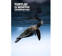 Calendrier 2026 Tortues - Format A3 - À spirales - En couleur - Avec autocollants