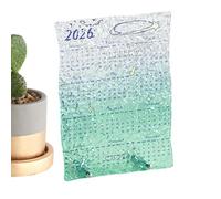 Calendrier 2026 Transparent Acrylique Art Planner | Calendrier de bureau de 12 mois - Planification quotidienne et décoration pour l'étude et l'organisation des tâches à la