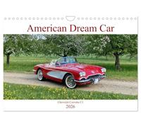 Calendrier 2026 · Voiture de rêve américaine Corvette C1