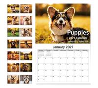 Calendrier 2027 Agenda Mensuel De Bureau En Janvier À Décembre | Calendrier Agenda Annuel Pour Bureau École Maison Lecture Étude Tâche Exercice Sport Vacances Fête Anniversaire Chien