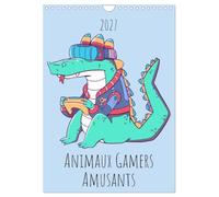 Calendrier 2027 · Animaux Gamers Amusants | Une aventure de jeu vidéo toute l'année avec de mignons petits animaux qui… · DIN A4 portrait · CALVENDO Calendrier mural