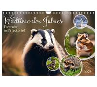 Calendrier 2027 · Animaux sauvages de l'année | Animaux sélectionnés par NaBu entre 2003 et , avec leur fiche descriptive · DIN A4 paysage · CALVENDO Calendrier mural