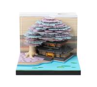 Calendrier 2027 avec sculptures 3D - Pages détachables - Lumière LED | Motif maison sur l'arbre, 260 pages, couverture anti-poussière en acrylique, piles non incluses, pour suivre le scri