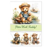 Calendrier 2027 · Bonne pêche, Taddy | Avec sa petite canne à pêche et son grand cœur, Taddy est assis au bord de… · DIN A3 portrait · CALVENDO Calendrier mural
