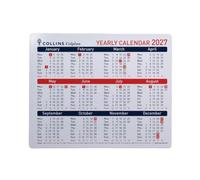 Calendrier 2027 - Calendrier annuel 12 mois 210 x 260 mm - Gamme Collins Debden Colplan (CDS1-27)