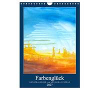 Calendrier 2027 · Calendrier artistique « Farbenglück » 2027 | 12 tableaux abstraits d'Angelika Stephan · DIN A4 portrait · CALVENDO Calendrier mural
