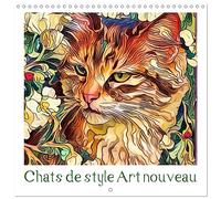 Calendrier 2027 · Chats de style Art nouveau