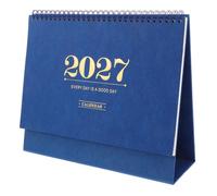 Calendrier 2027 de Bureau à Spirale, Planning Mensuel Double Face papier | Vue Annuelle Complète, Espace Généreux pour Organiser Activités ou Travail, Impression Nette, Support Tente Stable