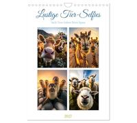 Calendrier 2027 · Des selfies d'animaux rigolos | À quoi ressembleraient les animaux s'ils prenaient eux-mêmes des photos avec… · DIN A4 portrait · CALVENDO Calendrier mural