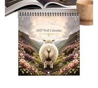 Calendrier 2027 en forme d'animal - À suspendre au mur - 12 mois