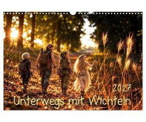 Calendrier 2027 · En route avec les lutins | Quatre lutins, des balades enchantées et un voyage plein de tendresse à la… · DIN A3 paysage · CALVENDO Calendrier mural