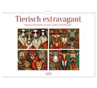 Calendrier 2027 · Extravagant à souhait | Des animaux extravagants, pleins de couleurs et de caractère · DIN A4 paysage · CALVENDO Calendrier mural