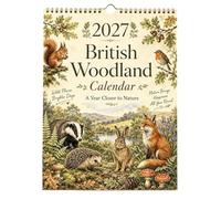 Calendrier 2027 « Forêts britanniques » - Art inspiré de la nature (1PC) | Agenda mensuel illustré d'animaux de la forêt, d'oiseaux et de paysages saisonniers ; décoration murale pour la maison