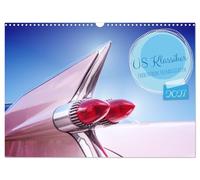 Calendrier 2027 · French Version · Classiques américains Vues arrière | colorées · Réjouissez-vous de voir de superbes voitures américaines · DIN A3 paysage · CALVENDO Calendrier mural