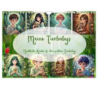 Calendrier 2027 · French Version · Mes bébés animaux | Enfants mignons · DIN A4 paysage · CALVENDO Calendrier mural