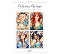Calendrier 2027 · French Version · Muchas Musen | De belles femmes comme peintes par Alphonse Mucha · DIN A4 portrait · CALVENDO Calendrier mural