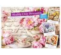 Calendrier 2027 · French Version · Romantisme shabby chic | tasses vintage, fleurs et lettres nostalgiques · Charmant calendrier campagnard… · DIN A4 paysage · CALVENDO Calendrier mural