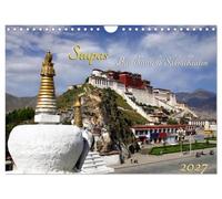 Calendrier 2027 · French Version · Stupas - édifices religieux bouddhistes | 2027 · Un calendrier qui montre des bâtiments sacrés bouddhistes dans la région… · DIN A4 paysage · CALVENDO Calendrier mural