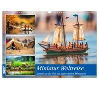 Calendrier 2027 · French Version · Tour du monde en miniature | Un tour du monde à petit prix · DIN A3 paysage · CALVENDO Calendrier mural