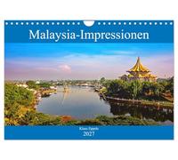 Calendrier 2027 · Impressions de Malaisie | Un voyage à la découverte d'un pays tropical multiculturel · DIN A4 paysage · CALVENDO Calendrier mural