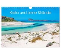 Calendrier 2027 · La Crète et ses plages | Un calendrier mural élégant représentant les magnifiques plages turquoise de… · DIN A4 paysage · CALVENDO Calendrier mural