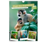 Calendrier 2027 · La magie de la forêt tropicale - Une faune sauvage d'une | grande diversité tropicale · Découvrir des animaux exotiques de près · DIN A4 portrait · CALVENDO Calendrier mural