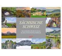 Calendrier 2027 · La Suisse saxonne - Randonnées dans les montagnes de grès | de l'Elbe · La Suisse saxonne, célèbre pour ses formations rocheuses de grès… · DIN A3 paysage · CALVENDO Calendrier mural