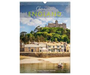 Calendrier 2027 · L'Angleterre charmante | Une idylle britannique entre villages, châteaux et côtes · DIN A3 portrait · CALVENDO Calendrier mural