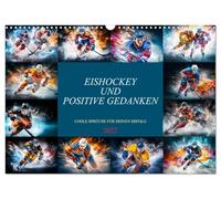Calendrier 2027 · Le hockey sur glace et les pensées positives | Mois après mois, des moments de hockey sur glace inspirants et des pensées… · DIN A3 paysage · CALVENDO Calendrier mural