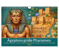 Calendrier 2027 · Les grands pharaons d'Égypte | Un voyage fascinant à la découverte des souverains, des monuments et de… · DIN A4 paysage · CALVENDO Calendrier mural