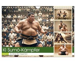 Calendrier 2027 · Lutteurs de sumo IA : sur le ring des géants | Une représentation variée de la vie, des combats et des rituels des lutteurs de… · DIN A4 paysage · CALVENDO Calendrier mural
