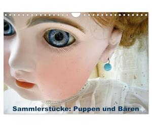 Calendrier 2027 · Objets de collection : Poupées et ours | Des raretés pour les collectionneurs de jouets anciens en aquarelle · DIN A4 paysage · CALVENDO Calendrier mural