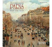 Calendrier 2027 Paris Ville des arts (TS) + offert un agenda de poche
