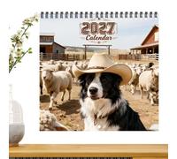 Calendrier 2027 planificateur mensuel chien mignon drôle épais