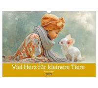 Calendrier 2027 · Un grand amour pour les petits animaux - Illustrations | De petits animaux, de grandes émotions, beaucoup de cœur · DIN A3 paysage · CALVENDO Calendrier mural