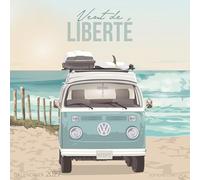 CALENDRIER 2027 UN VENT DE LIBERTE - AFFICHE TENDANCE - PAULINE LAUNAY- CABINE PLAGE - MER (AJZ49) + offert un agenda de poche 2027